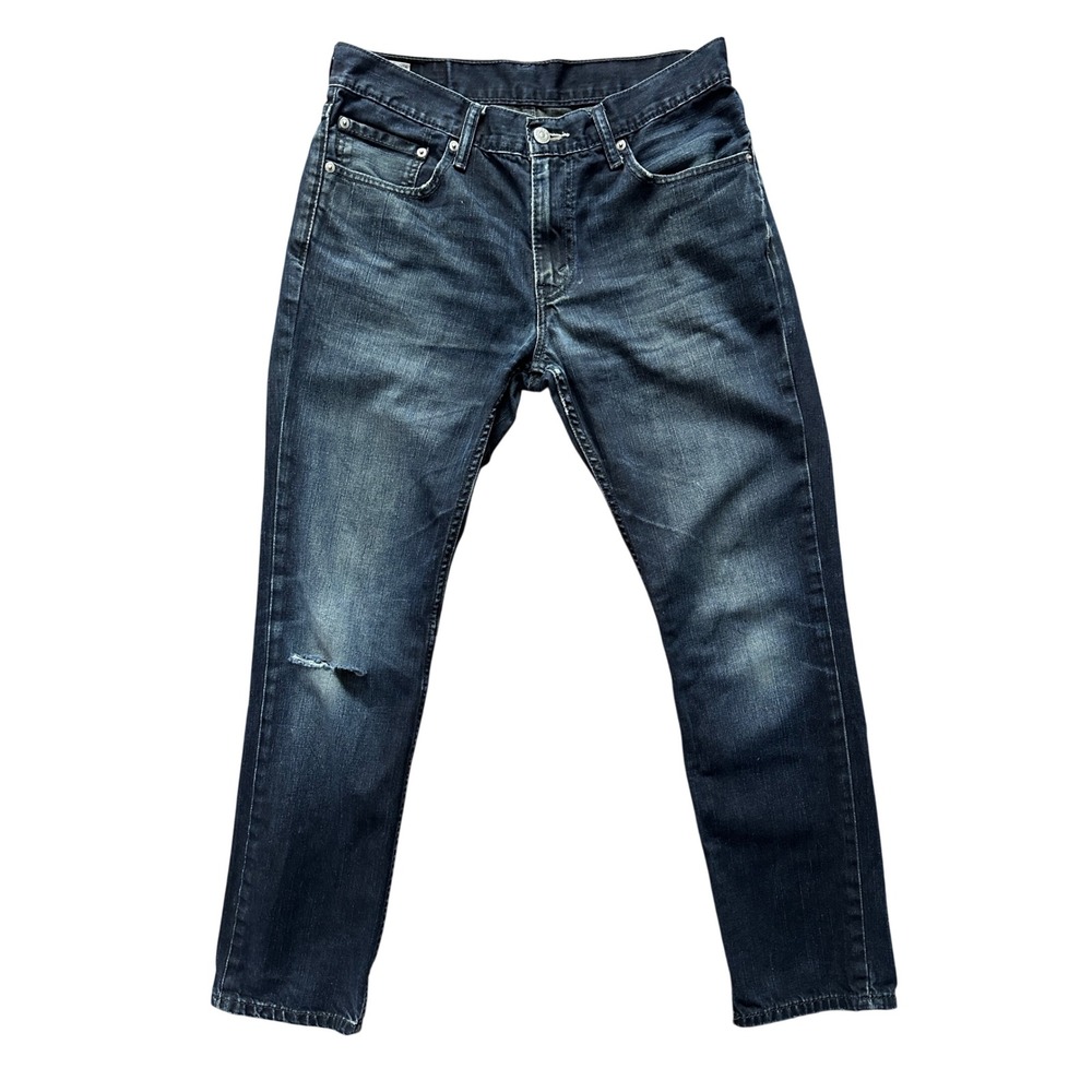 Levis 511 Dark Wash 511 Slim Fit Distressed Jeans Mens 32x30